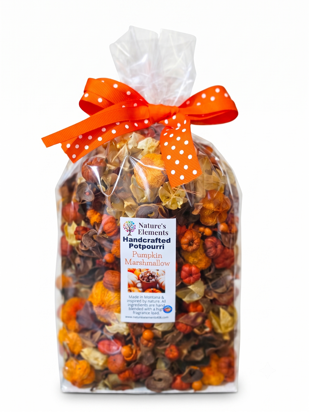 Pumpkin Marshmallow Potpourri | Nature's Elements Handcrafted Fall Decor