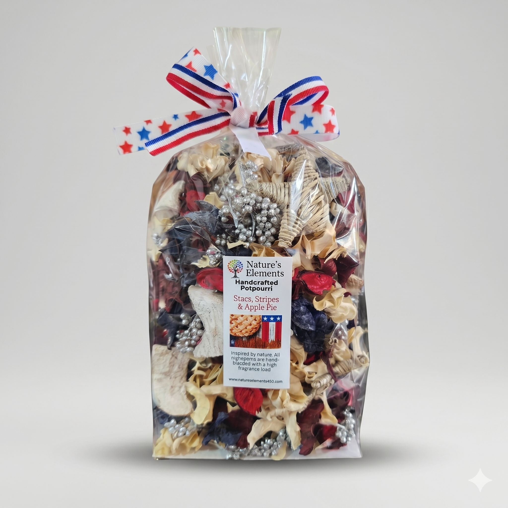 Stars, Stripes & Apple Pie Handcrafted Potpourri – Patriotic Dough Bowl Filler