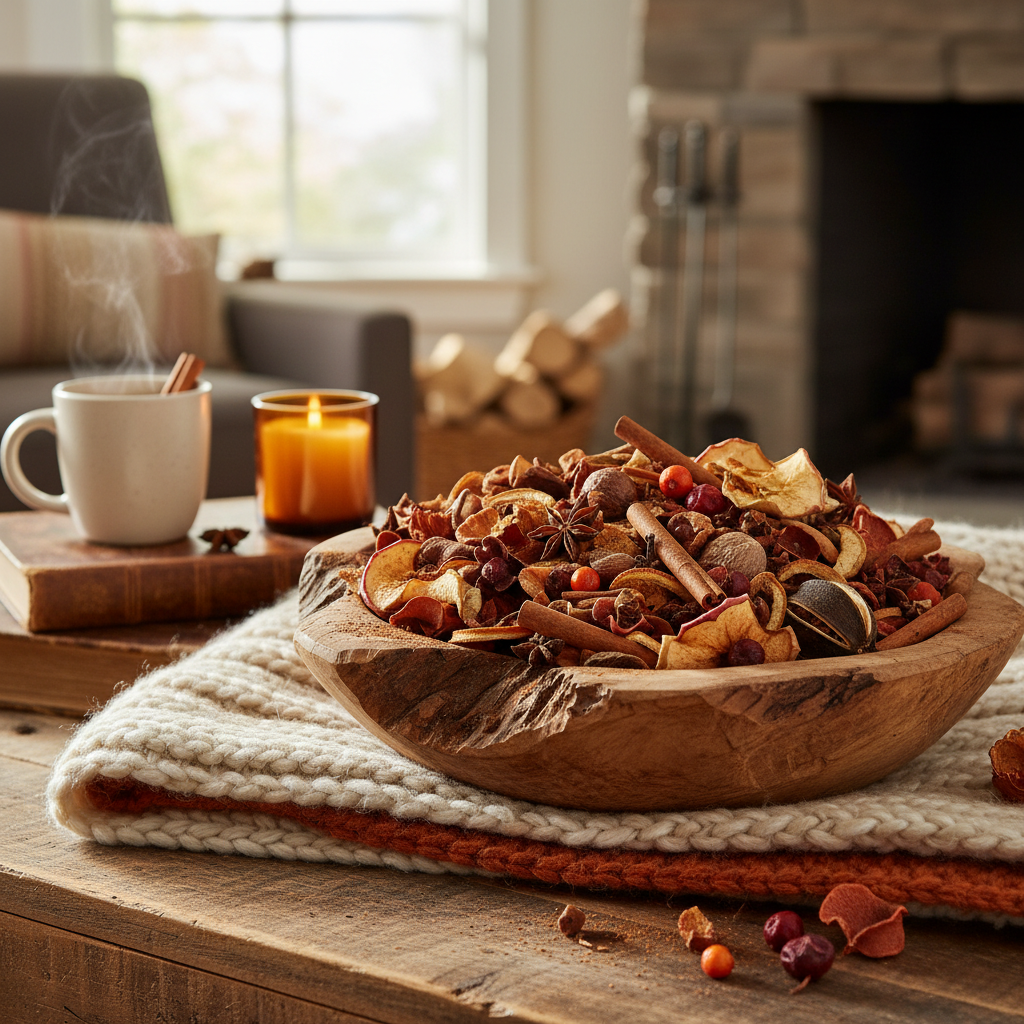 Apple Spice Potpourri in Living Room