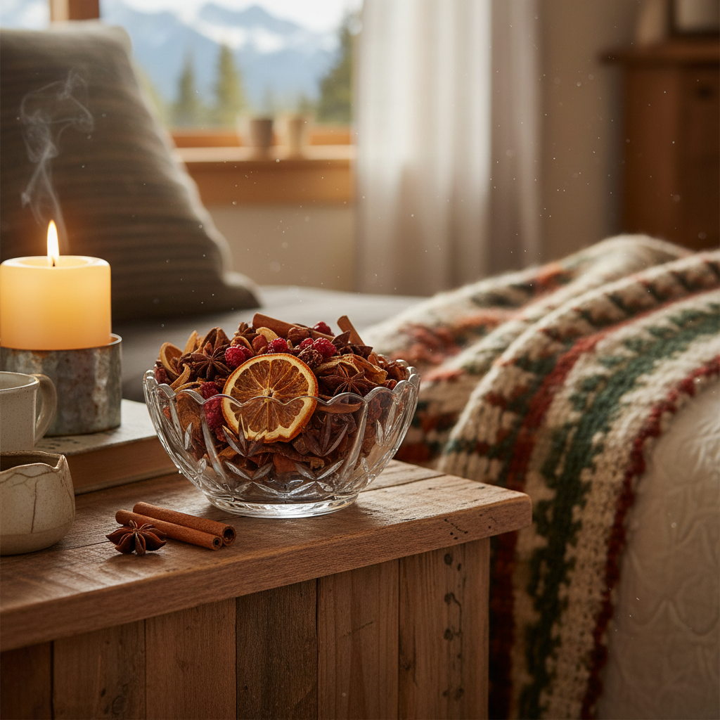 Orange Spice Potpourri in Bedroom