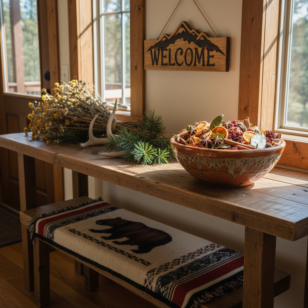 Orange Spice Potpourri in Entryway
