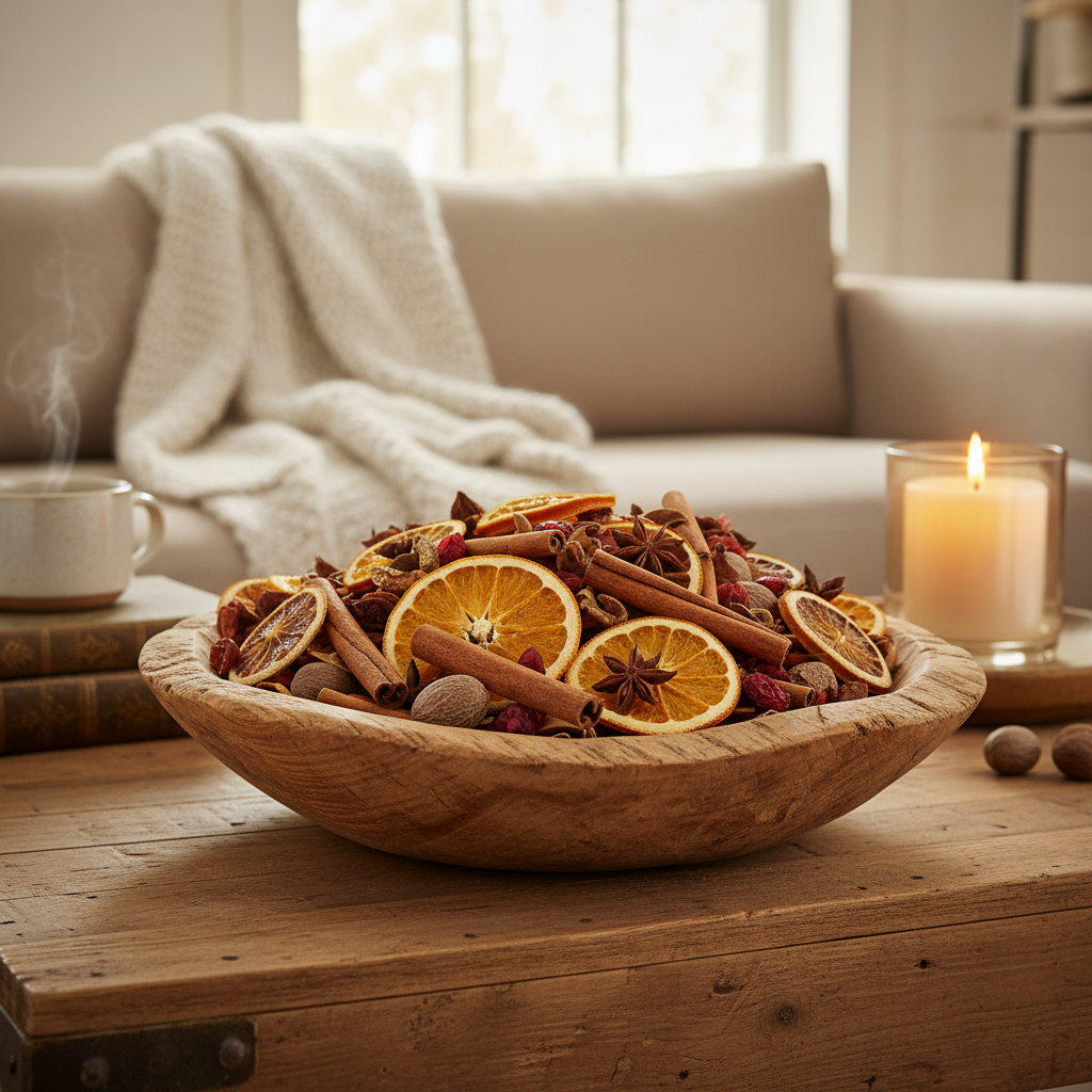 Orange Spice Potpourri in Living Room