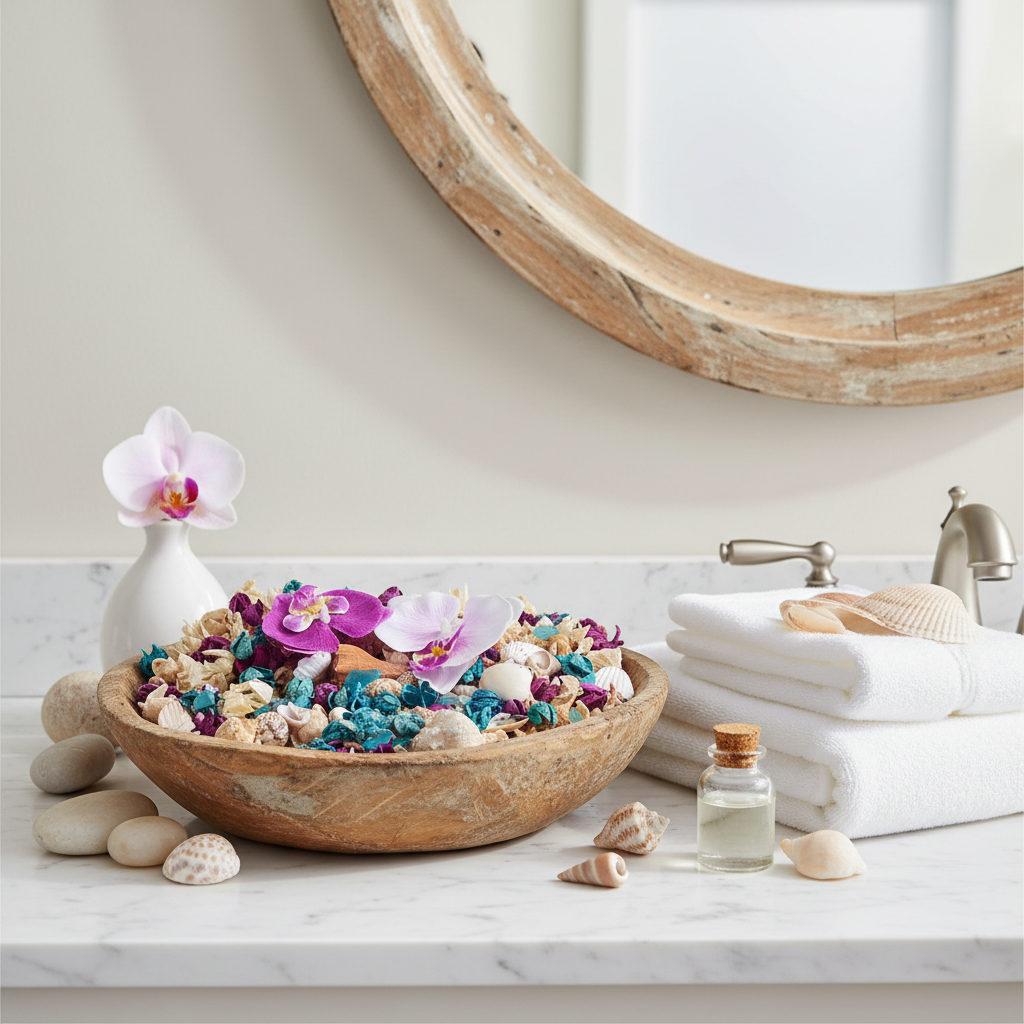 Sea Salt Orchid in Bathroom
