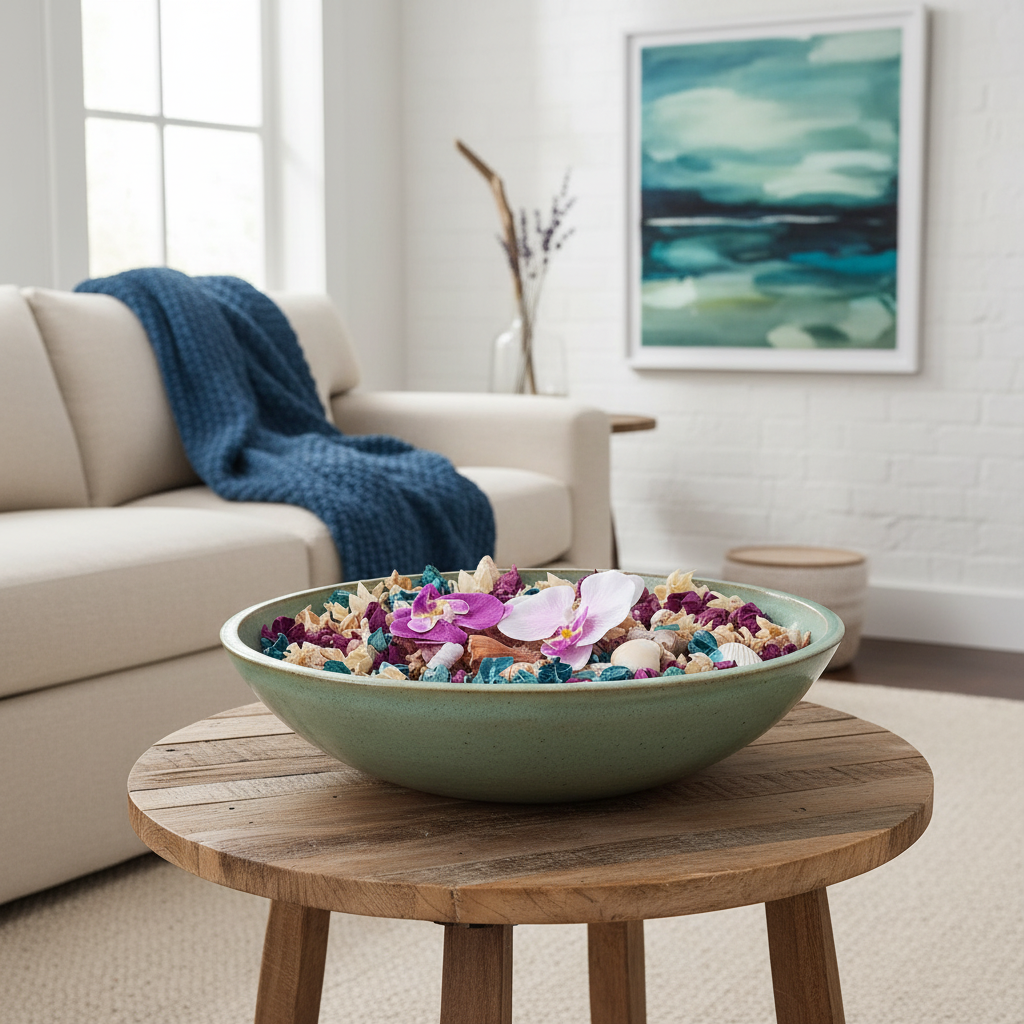 Sea Salt Orchid in Living Room
