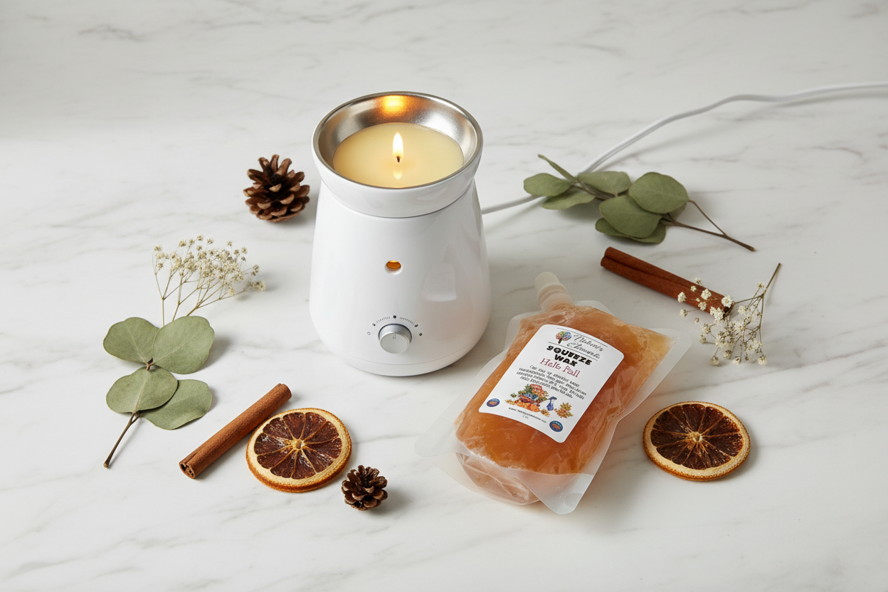 Squeeze Wax Flat Lay with Warmer