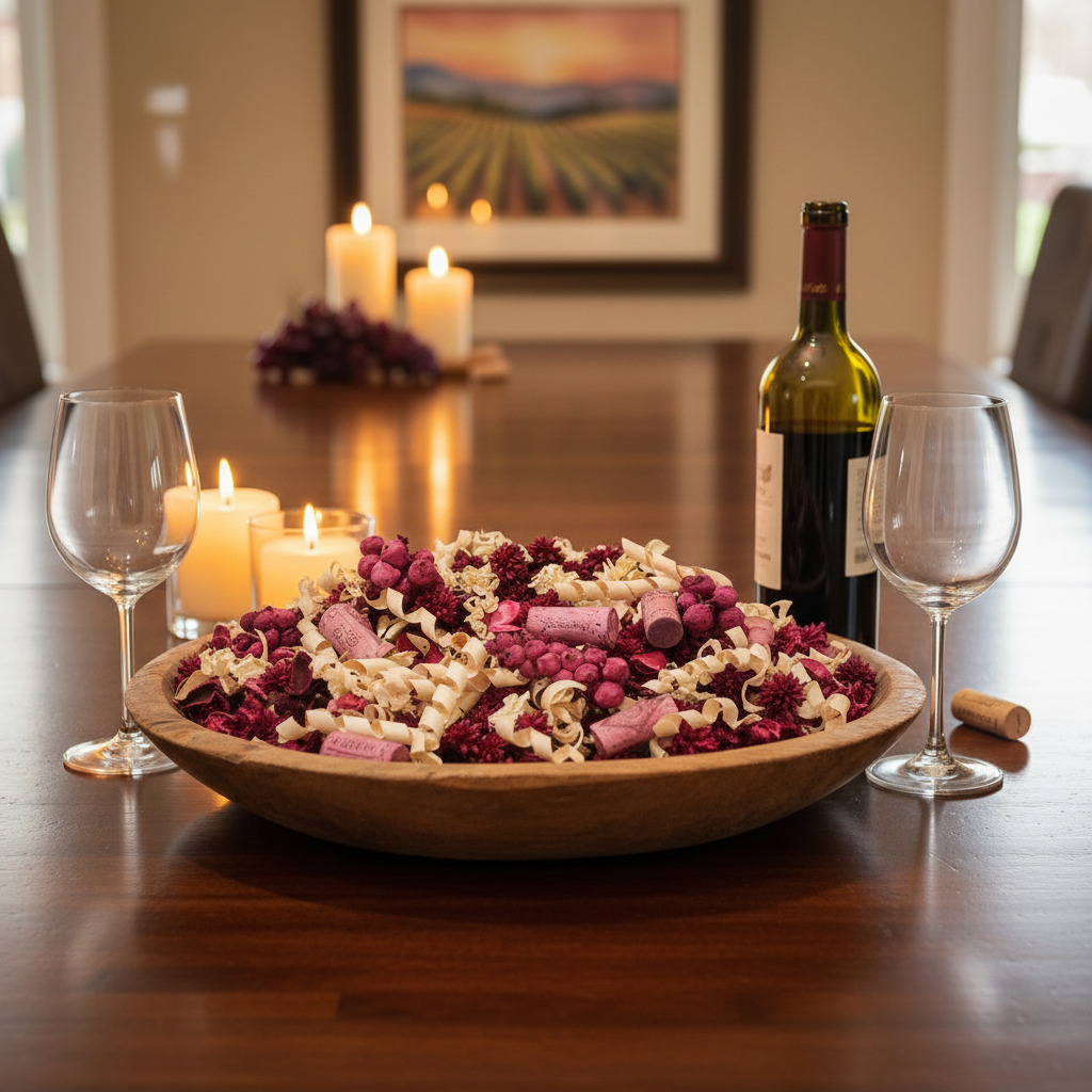Vineyard Sunset on Dining Table