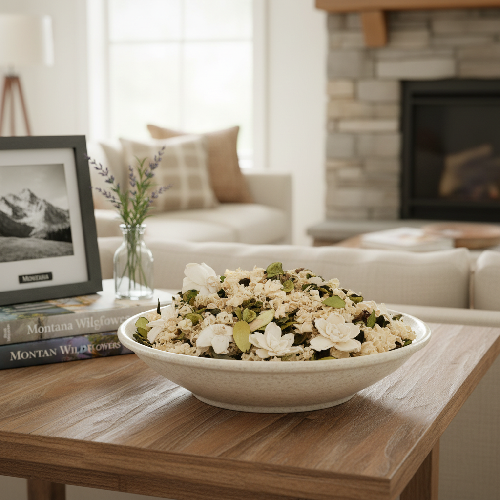 White Gardenia in Living Room